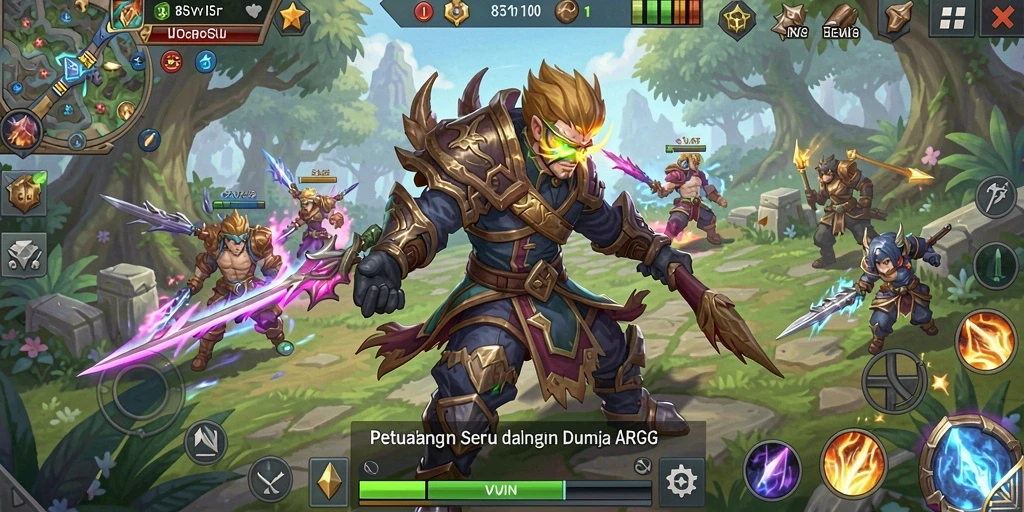 Screenshot gameplay menarik dari 8SVIP yang menunjukkan pertarungan ARPG.