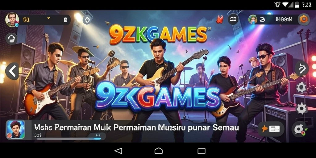 Gambaran gameplay seru dalam 9ZKGAMES yang menantang keterampilan musik.