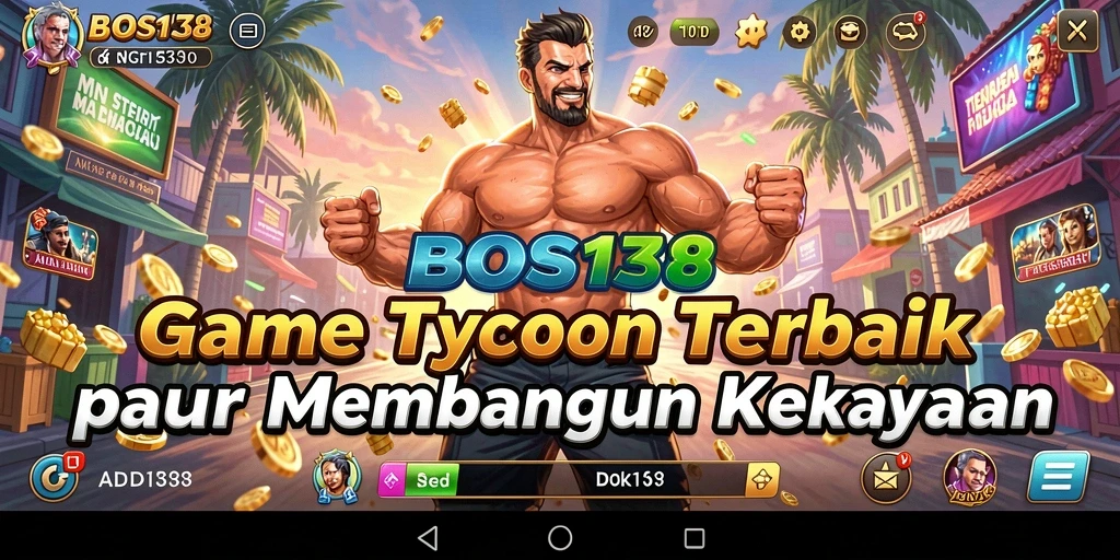 Tangkapan layar permainan BOS138 menampilkan aksi seru dalam membangun kerajaan bisnis.