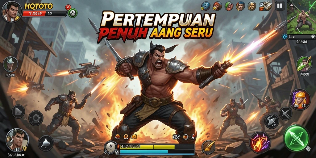 Tampilan mendebarkan dari gameplay action HQTOTO.