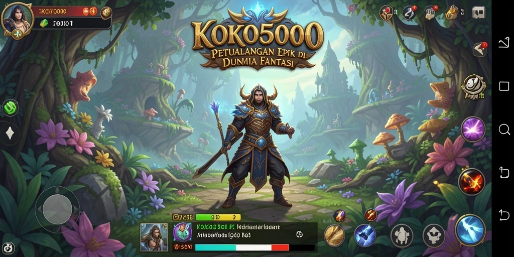 Gameplay KOKO5000 dengan dunia petualangan yang luas dan menakjubkan.