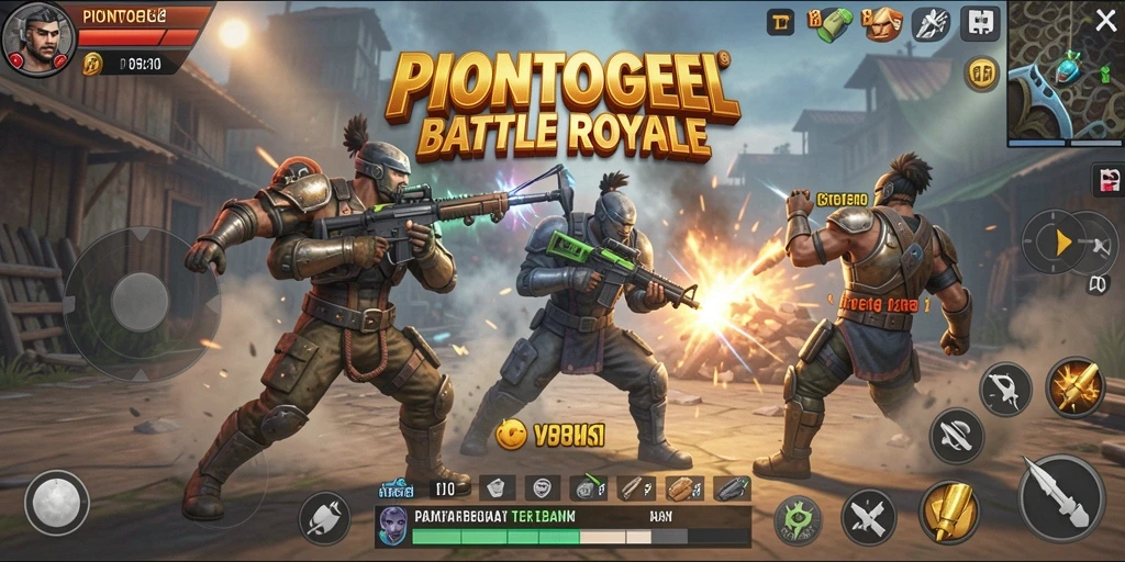 Gameplay seru dalam PIONTOGEL dengan pertarungan Battle Royale.