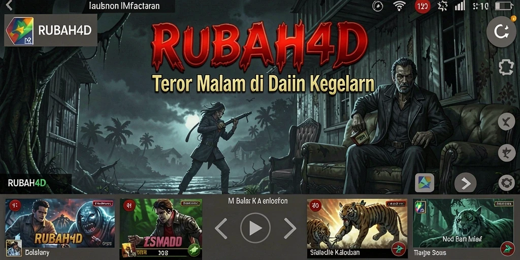 Gameplay RUBAH4D yang menegangkan dalam suasana kegelapan.