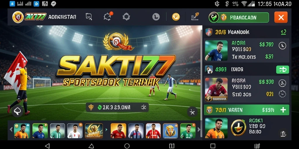 Tampilan antarmuka pengguna SAKTI77 yang menarik dan interaktif.