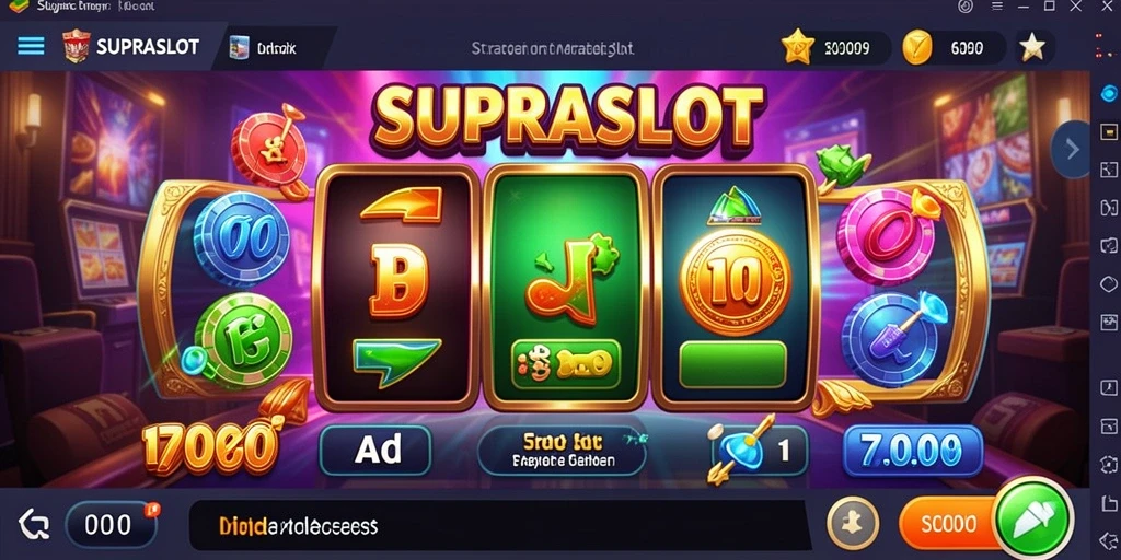 Tampilan gameplay menarik dari SUPRASLOT dengan berbagai slot.