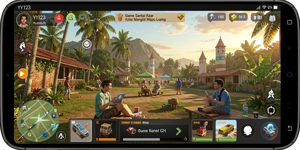 Tampilan gameplay menarik dari YY123 yang menyenangkan.